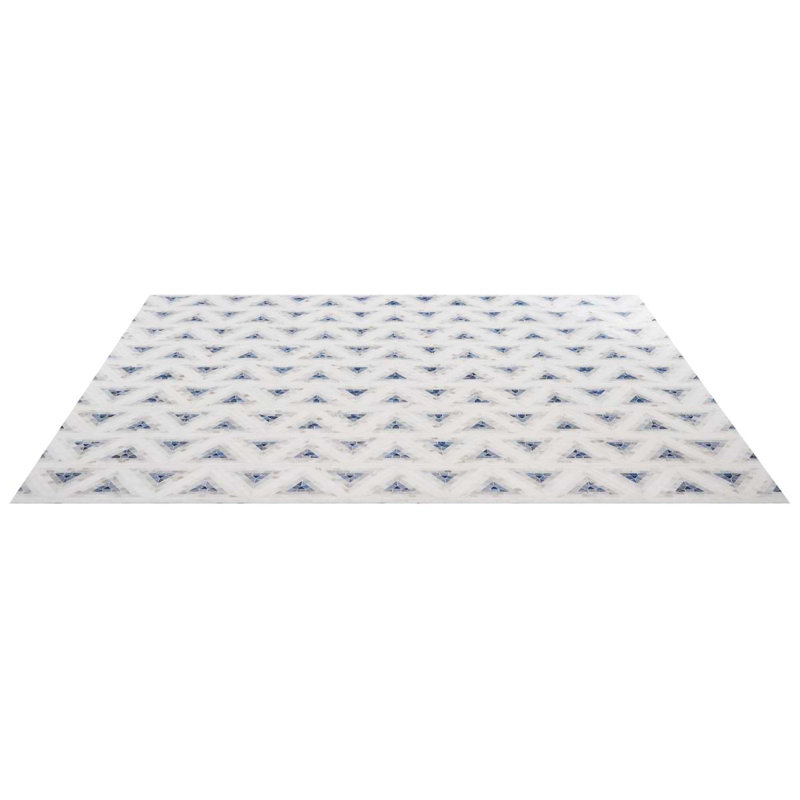 Ako 5" Triangle Marble Micro Mosaic Tile, Azul Blue