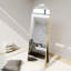 Miroir pleine grandeur en bois avec support au design arqué-739470294