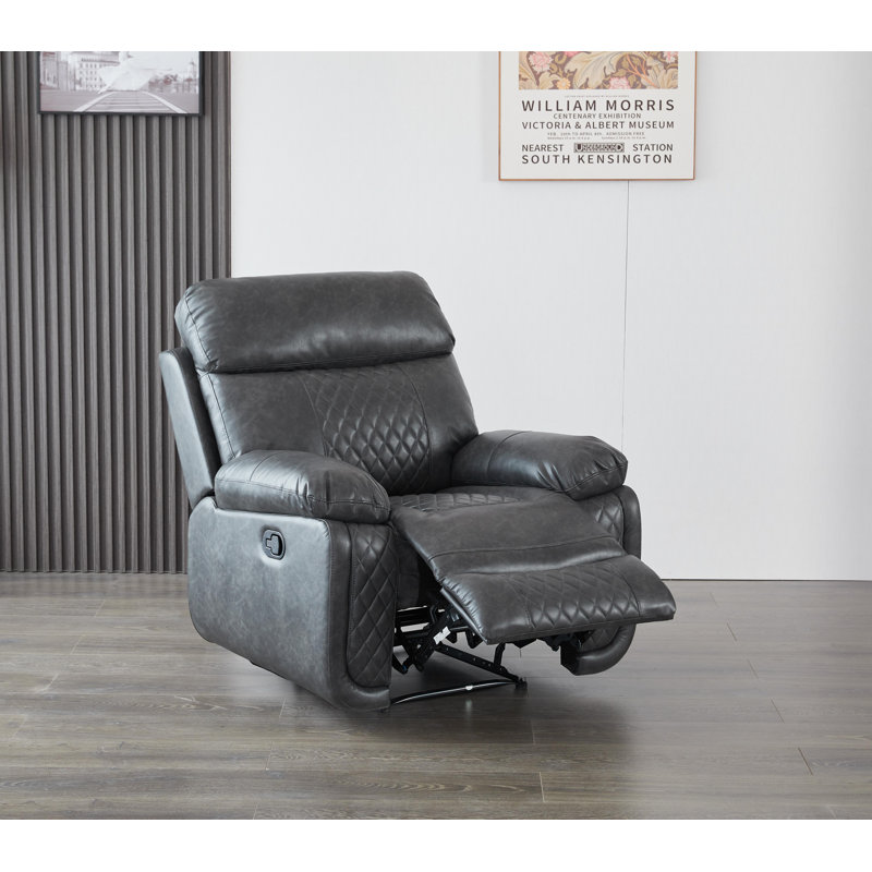 Bernartice Faux Leather Club Chair, Gray