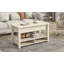 Table basse à plateau relevable moderne avec tablettes ouvertes-316499253