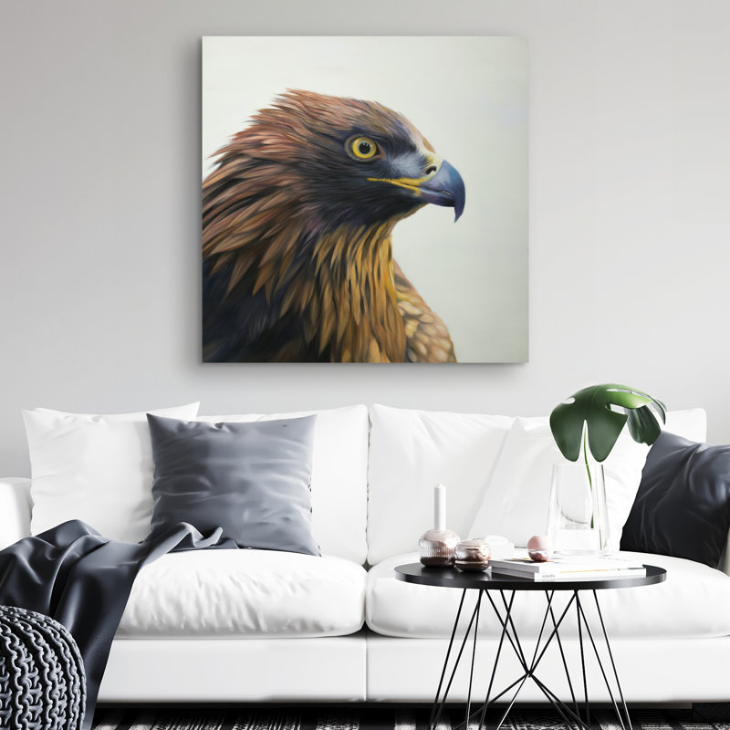 headed eagle - 32"x32" art on canvas