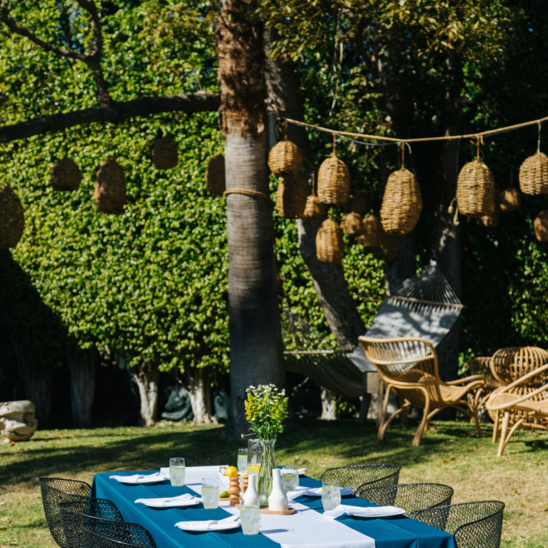 Rectangular Stain-Resistant Polyester Tablecloth - Basics by Wayfair™, Dark Teal, 126" x 60"