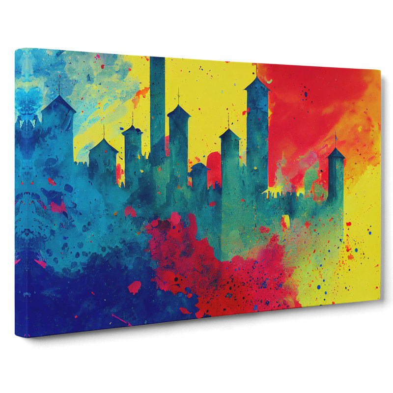 Castle Colour Splash - Wrapped Canvas