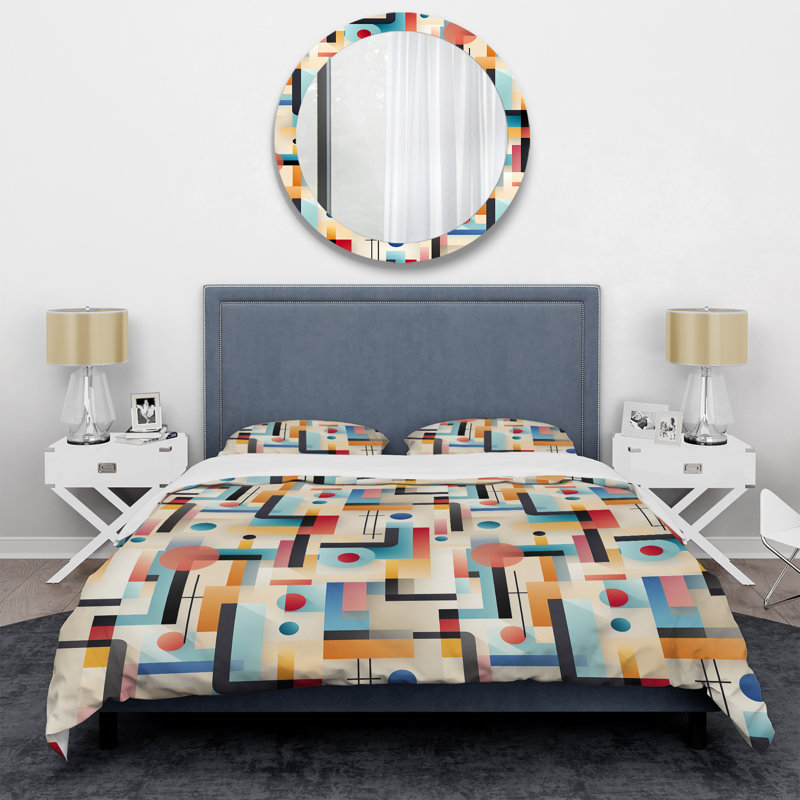 Ensemble de housse de couette géométrique Amrin Urban Geometric - Microfibre polyester