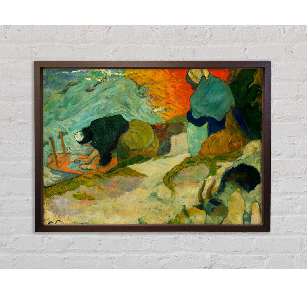 Wäscherinnen in Arles von Paul Gauguin - Einzelbildrahmen Kunstdrucke auf Leinwand