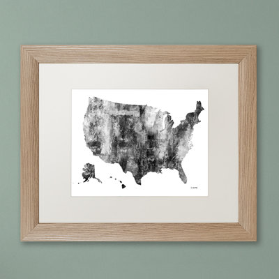 « usa map bg-1 », impression encadrée à l’image