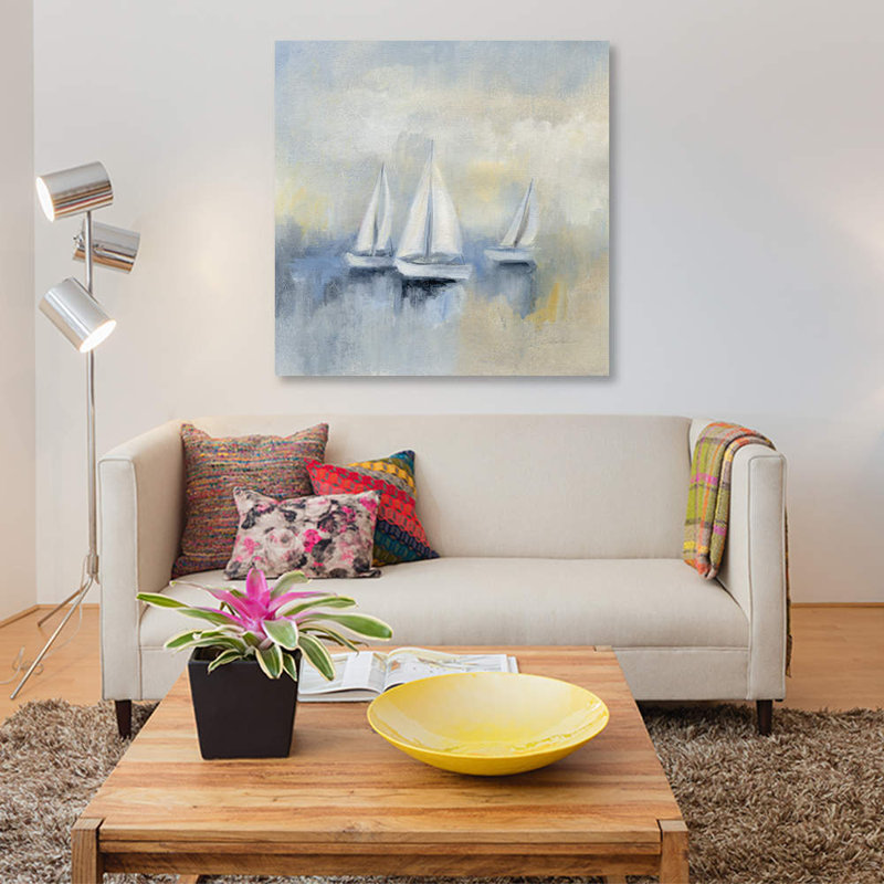 «Morning Sail» par Silvia Vassileva - Estampe numérique sur toile tendue avec châssis, H 18 po x l 18 po x P 1,5 po
