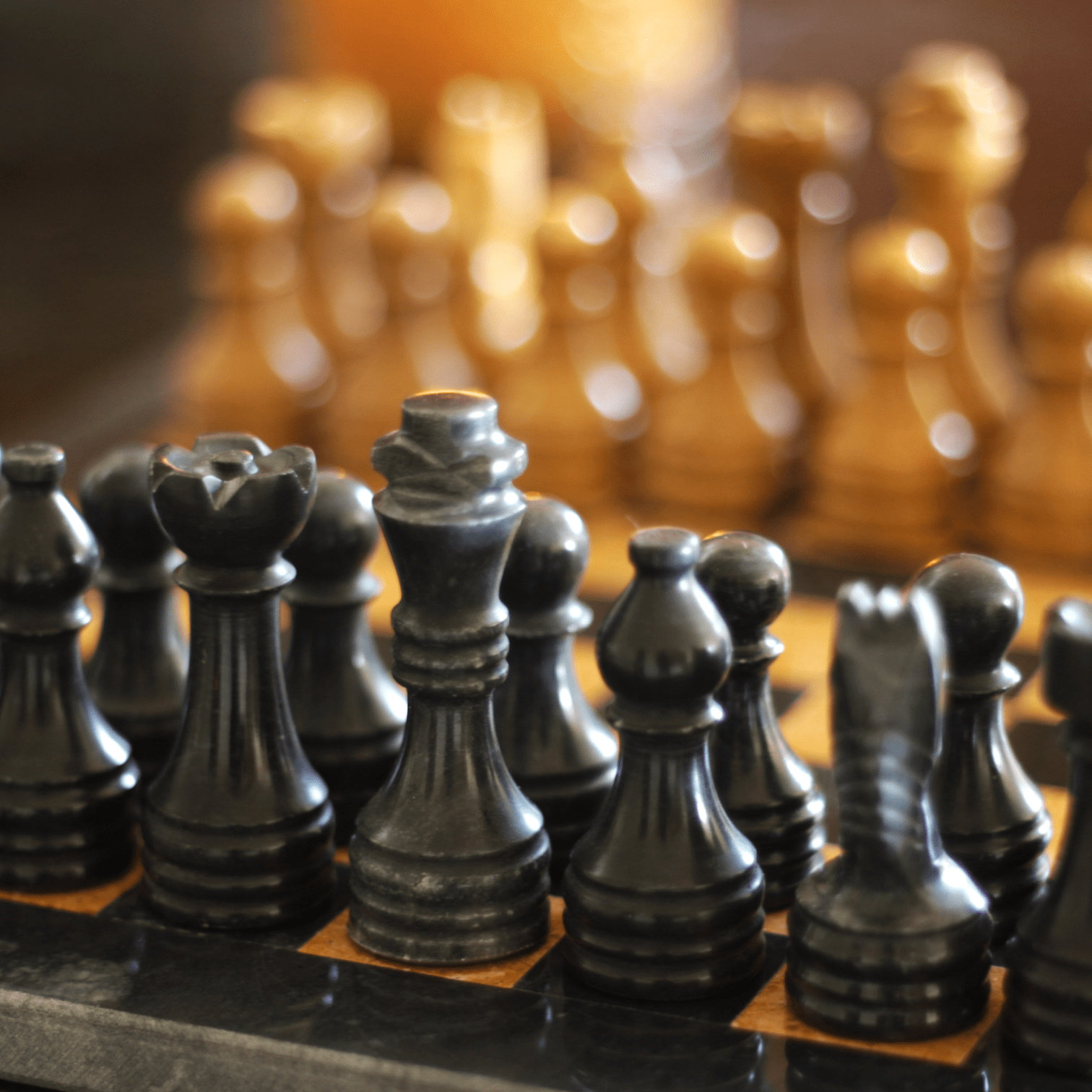 Browse Free HD Images of Wooden Chess Set In Partial Window Light