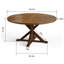 Table de salle à manger moderne avec pieds en bois massif pour 6 à 8 personnes-170249176