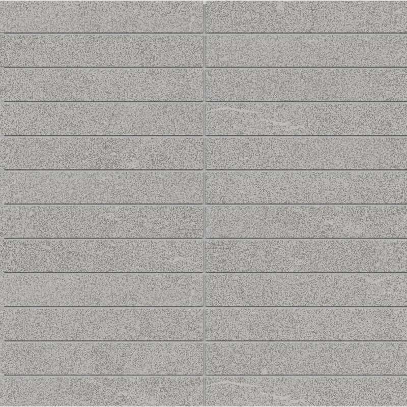 Societal 1" X 6" Porcelain Stone Look Tile Mosaic Sheet, Palladian Mist