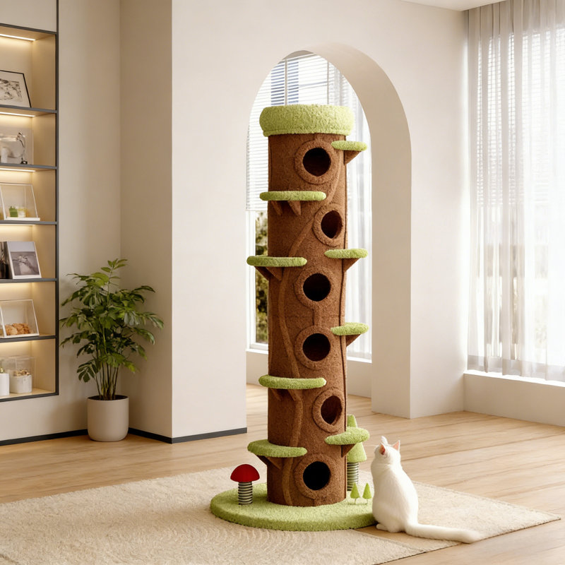 Simple and Creative Brown Cat Climbing Frame