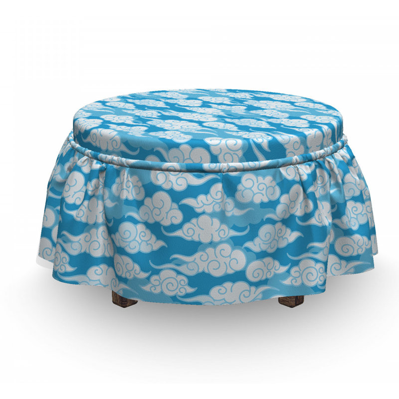 Housse pour repose-pieds de motif cloud japonais