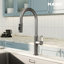 Robinet de cuisine MASO avec pulvérisateur rétractable, 3 modes de pulvérisation, robinet d'évier à poignée unique pour cuisine, véhicule récréatif, buanderie et bar, acier inoxydable 304, gris brossé-125898085-125898083