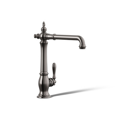 Artifacts Single-Hole Kitchen Sink Faucet with 13-1/2-in Swing Spout, Victorian Spout Design