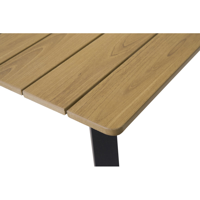 Table de salle à manger d'extérieur pliante moderne Cendro avec structure en acier et trou pour parasol