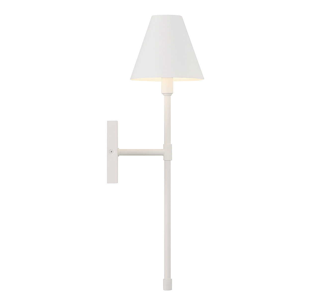 Avonia Single Light Armed Sconce, White