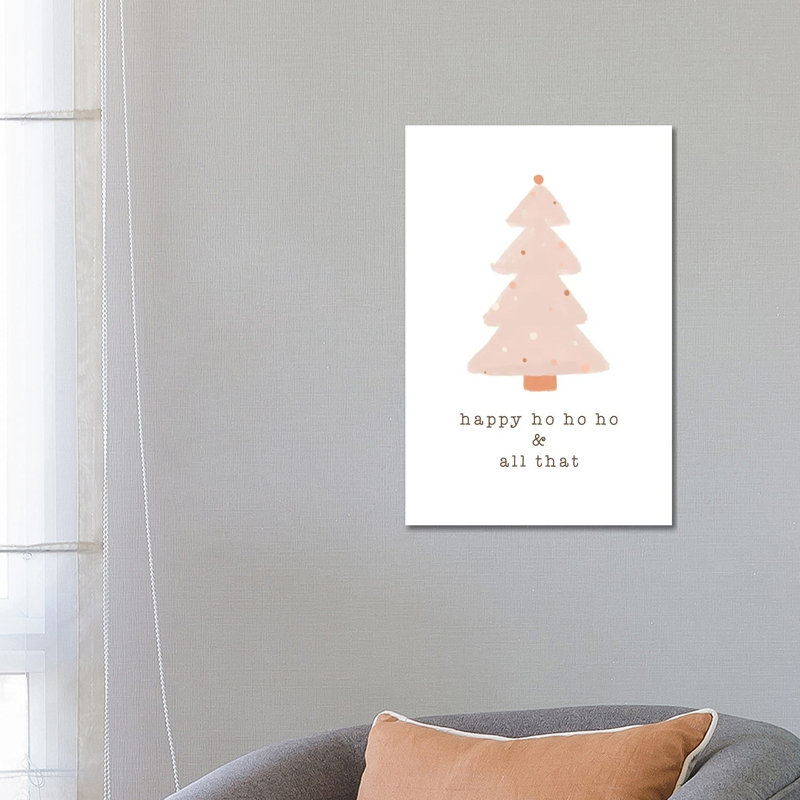 « Happy Ho Ho Ho » par Orara studio, reproduction d’art, H 26 po x l 18 po x 1,5 po, Toile tendue, Pas de tapis