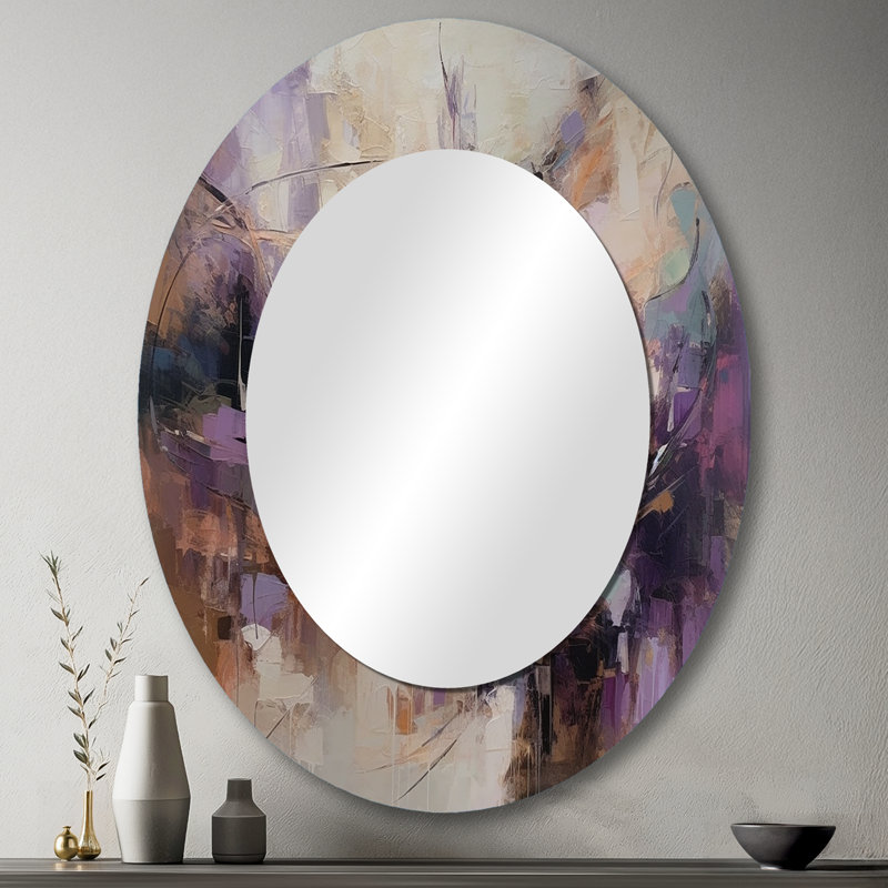 Miroir mural mauve moderne, 43 po x 33 po