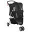 Poussette pour animaux de luxe à 3 roues avec frein, auvent, porte-gobelets (noir)