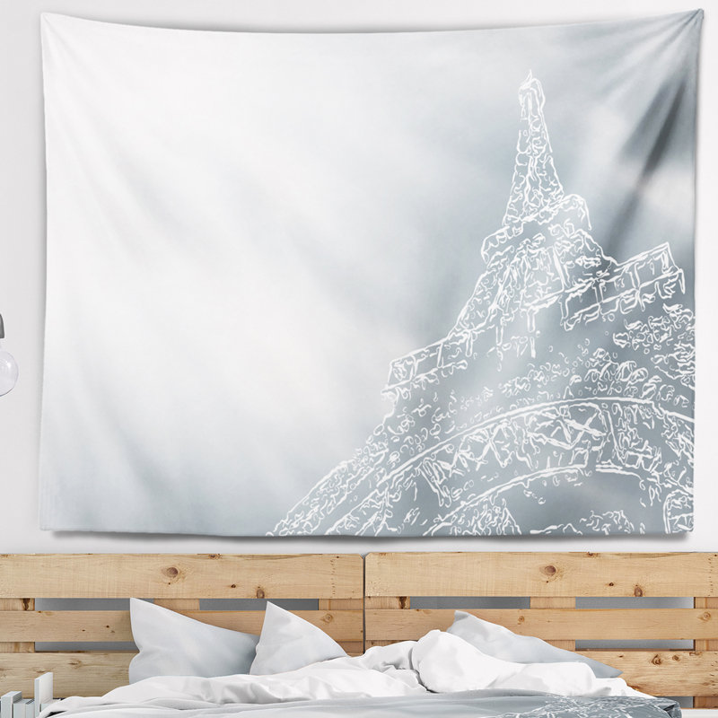 Tapisserie en arrière-plan en tour de polyester paris, avec accessoires suspendus inclus, H 78 po x l 92 po