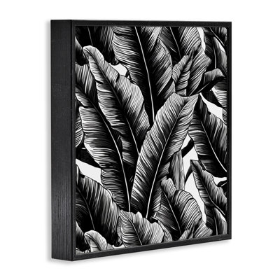 Black Bold Fronds Art by Walker Noble bg-056