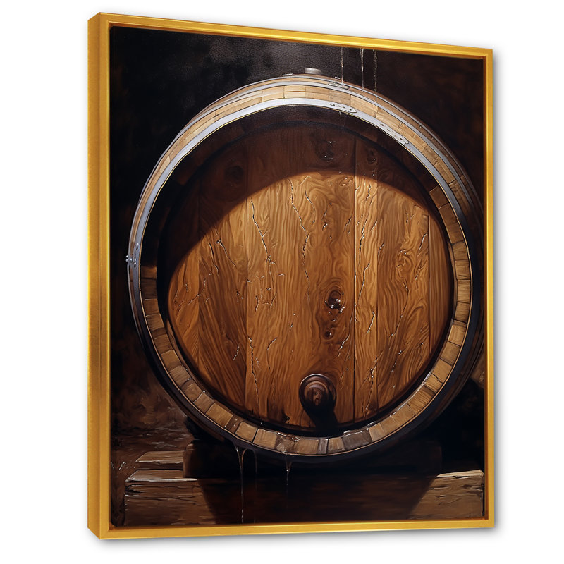 Barrels Breath sur impression sur toile, H 32 po x l 24 po x P 1 po, Cadre flottant doré