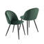 Mario 46cm H Velvet Upholstered Metal Side Chair-163259538