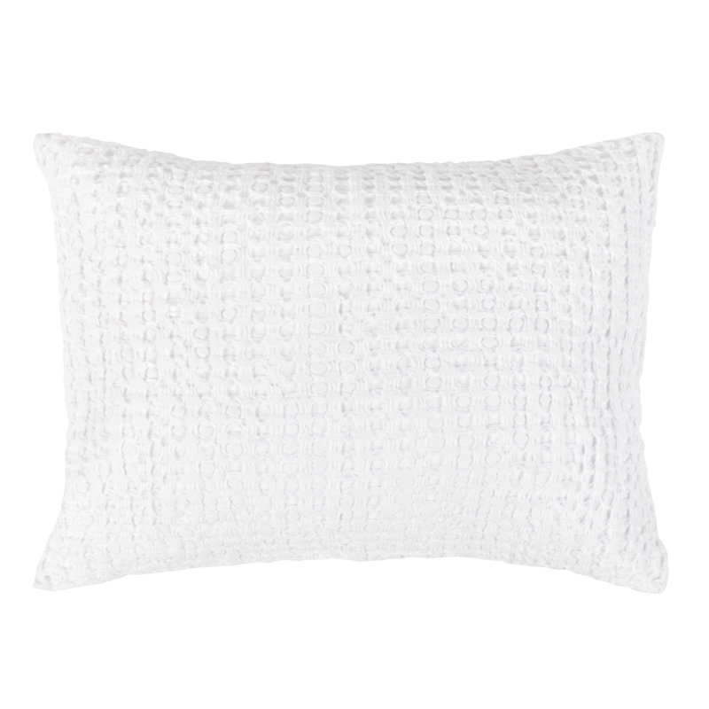 Claire Natural Standard Sham, Standard, White