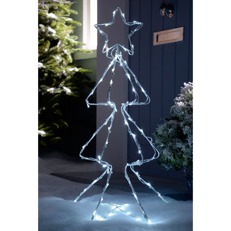 Pre-Lit Animated Multi-Function Christmas Tree Lighted Display