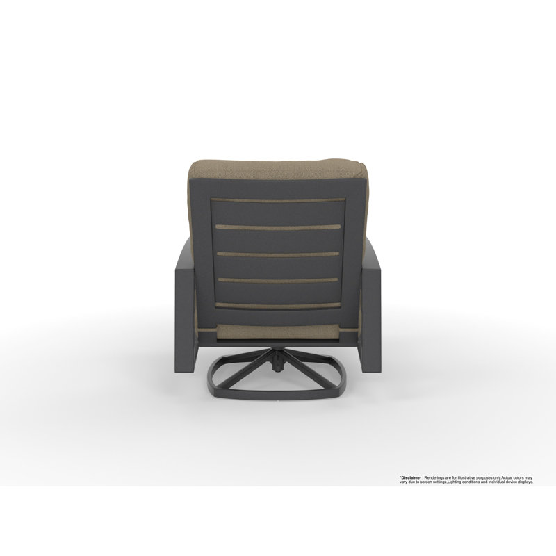 Arc Outdoor Lounge Chair, Harris Stone, Carbon Black
