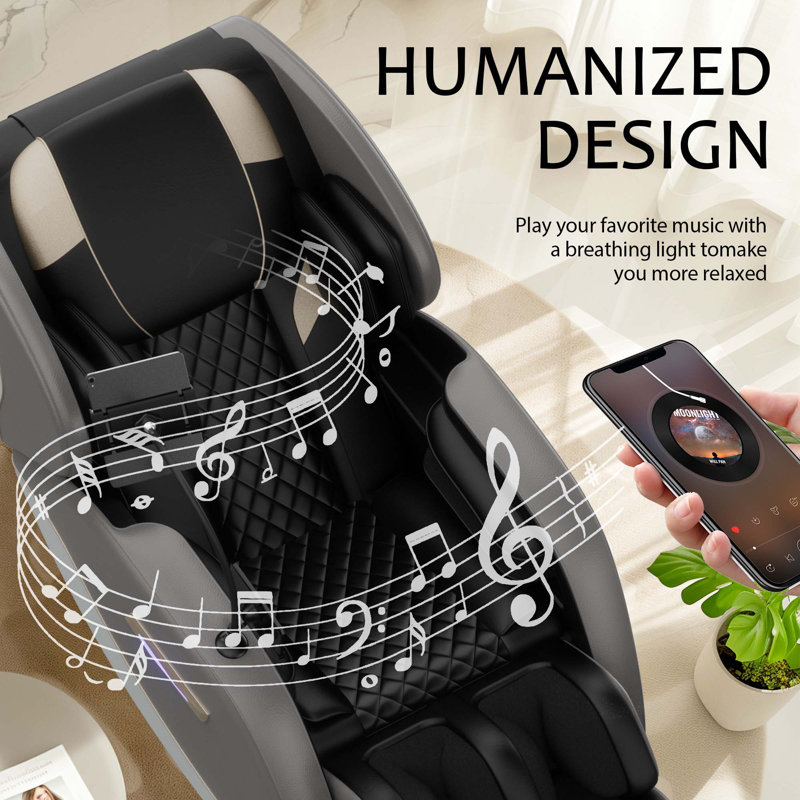 Fauteuil inclinable de massage moderne avec gravité zéro avec pression d'air corporelle complète pour le salon, le bureau