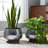 Decorative Metal Planters With Mirrored Mosaic Surface Durable Indoor Outdoor Display Containers Modern Accent Home And Garden Decor Stylish Plant Holder Set Of 2-243939792-243330111