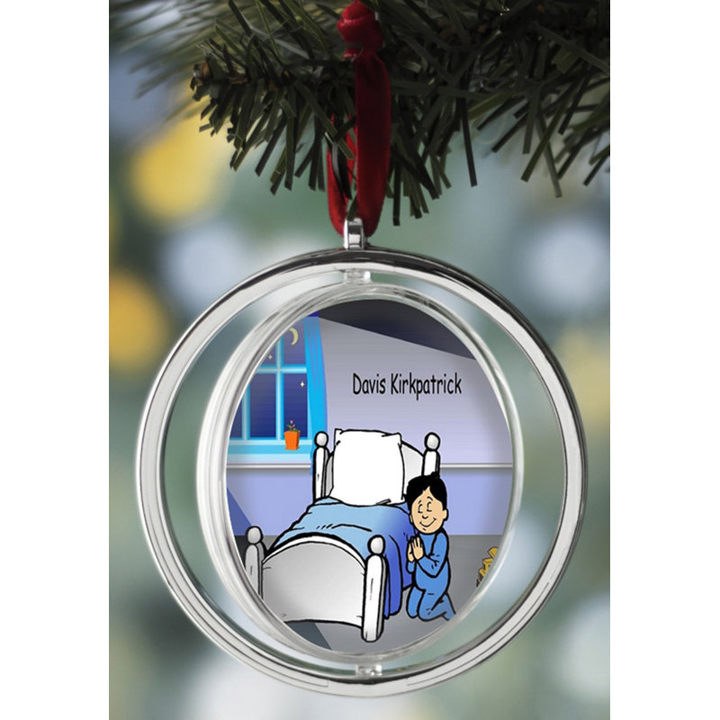 Ornement de Noël personnalisable à double face, Oui
