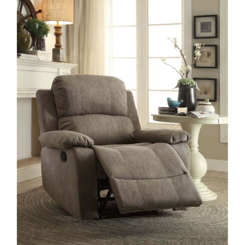 Fauteuil inclinable Bina Motion, microfibre polie grise