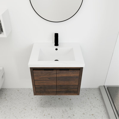 24" Stylish Bathroom Vanity With Spacious Storage And Modern Design