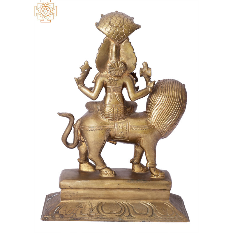 11 "Devi Pratyangira (Atharvana Bhadrakali) - statue de Panchaloha en bronze faite à la main, Madhuchista Vidhana, cire perdue de Swamimalai, puissant décor spirituel