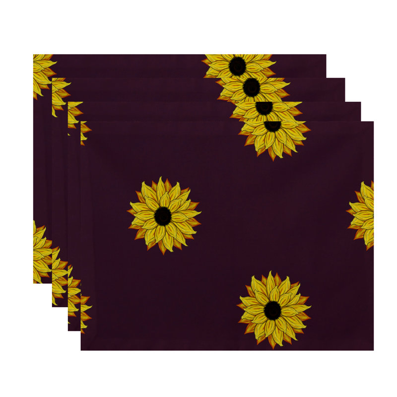 Ensemble de napperons 4 pièces Diamondville, Mauve