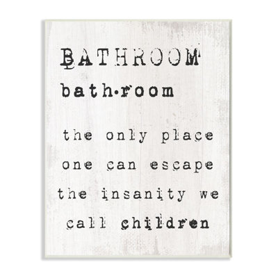 " Bathroom Definition Escape Funny Family Word Design " by Daphne Polselli
