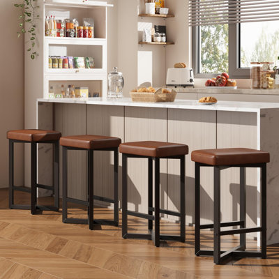 Counter Stool with Metal Frame