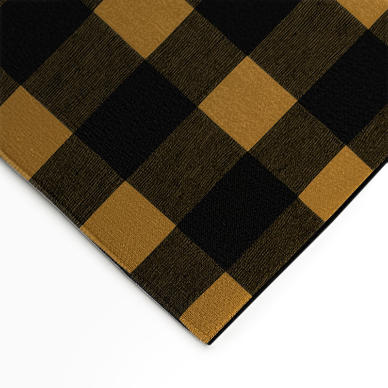 Tapis d'intérieur et d'extérieur à carreaux brun, Rectangle 9 pi x 12 pi