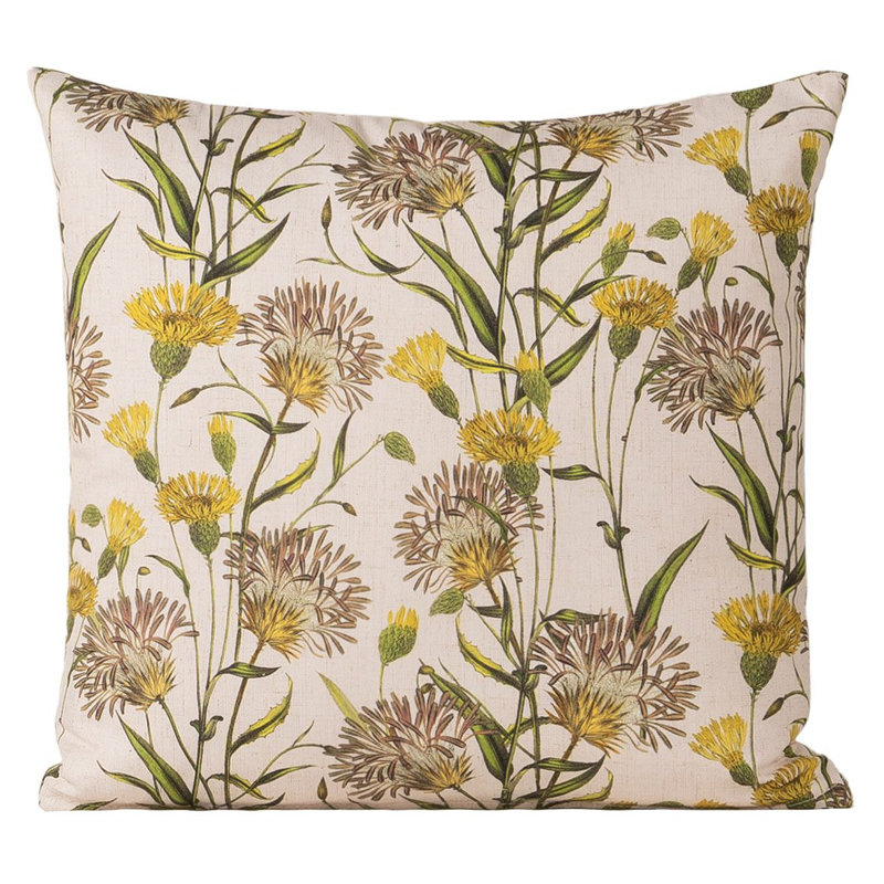Garden Glory Wildflower Floral Throw Pillow, 16" x 16"