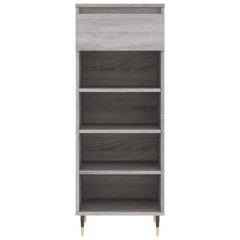 4 Pair Shoe Storage Cabinet, Grey Sonoma