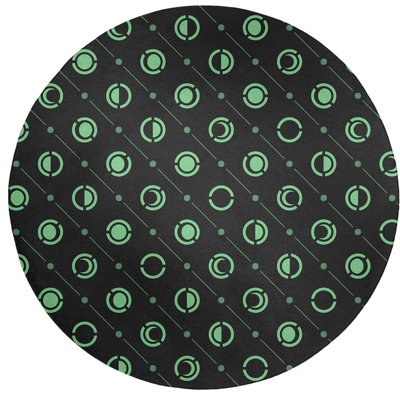 Tapis à phases vert/noir lune phases