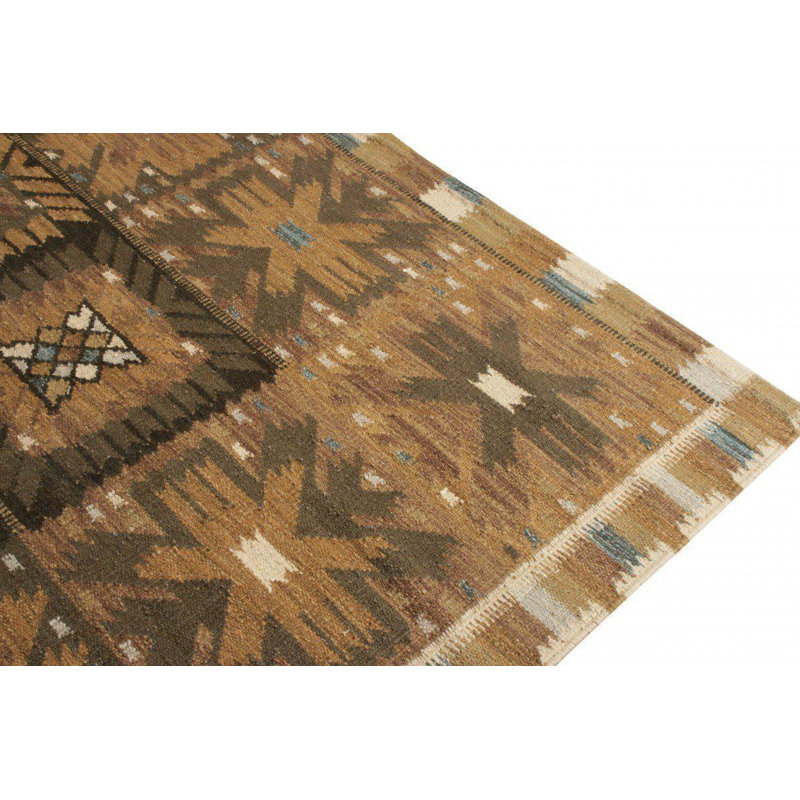 Scandinavian Wool Geometric Area Rug, Rectangle 9' x 12'