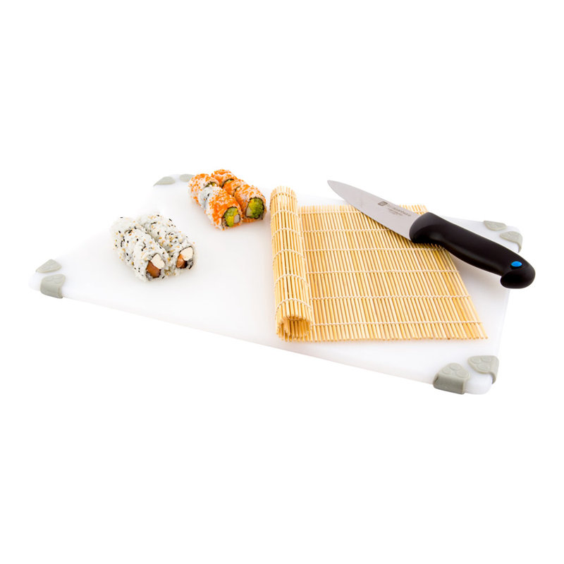 Ustensiles de restaurant - 10,5 po x 10,5 po, 1 rouleau à sushi de qualité Chef - Durable, durable, rouleau en bambou, pour les restaurants de sushi et les événements traiteur