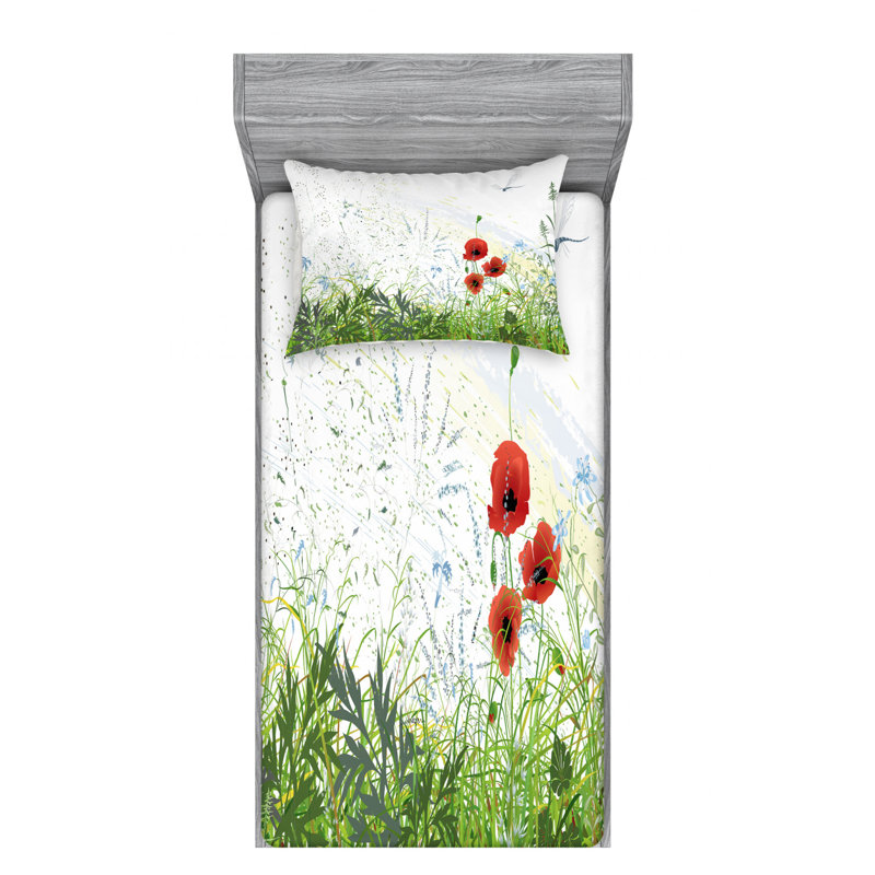 Microfiber Sheet Set, Twin Sheet Set with Fitted Sheet