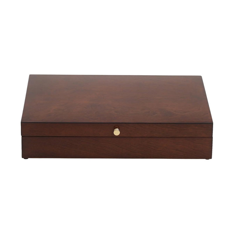 Boîte de rangement brune à doublure brune pour argenterie Promotional
