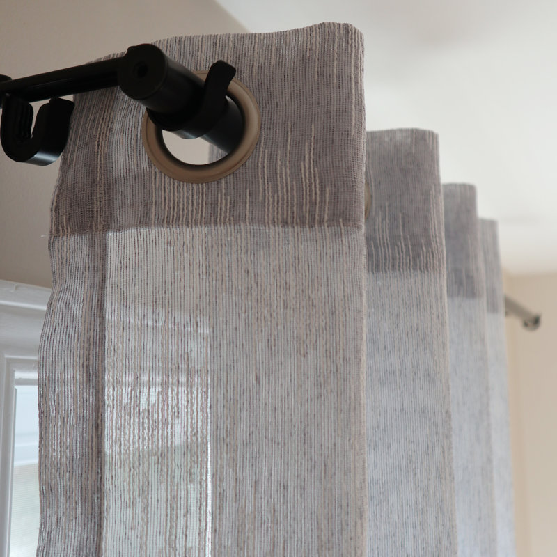 Panneau de rideau simple à œillets Muath, L 54,00 po x L 95,00 po, Bleu