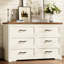 Commode horizontale avec style campagnard et 6 tiroirs spacieux-372048707