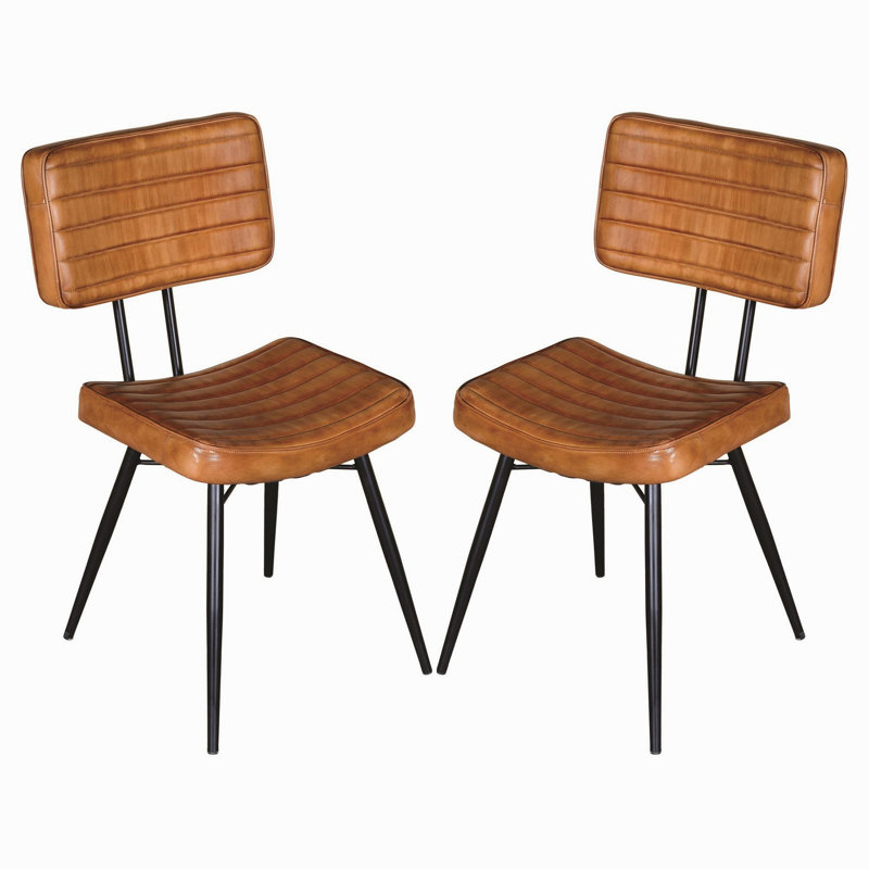 Ensemble de 2 chaises d'appoint capitonnées